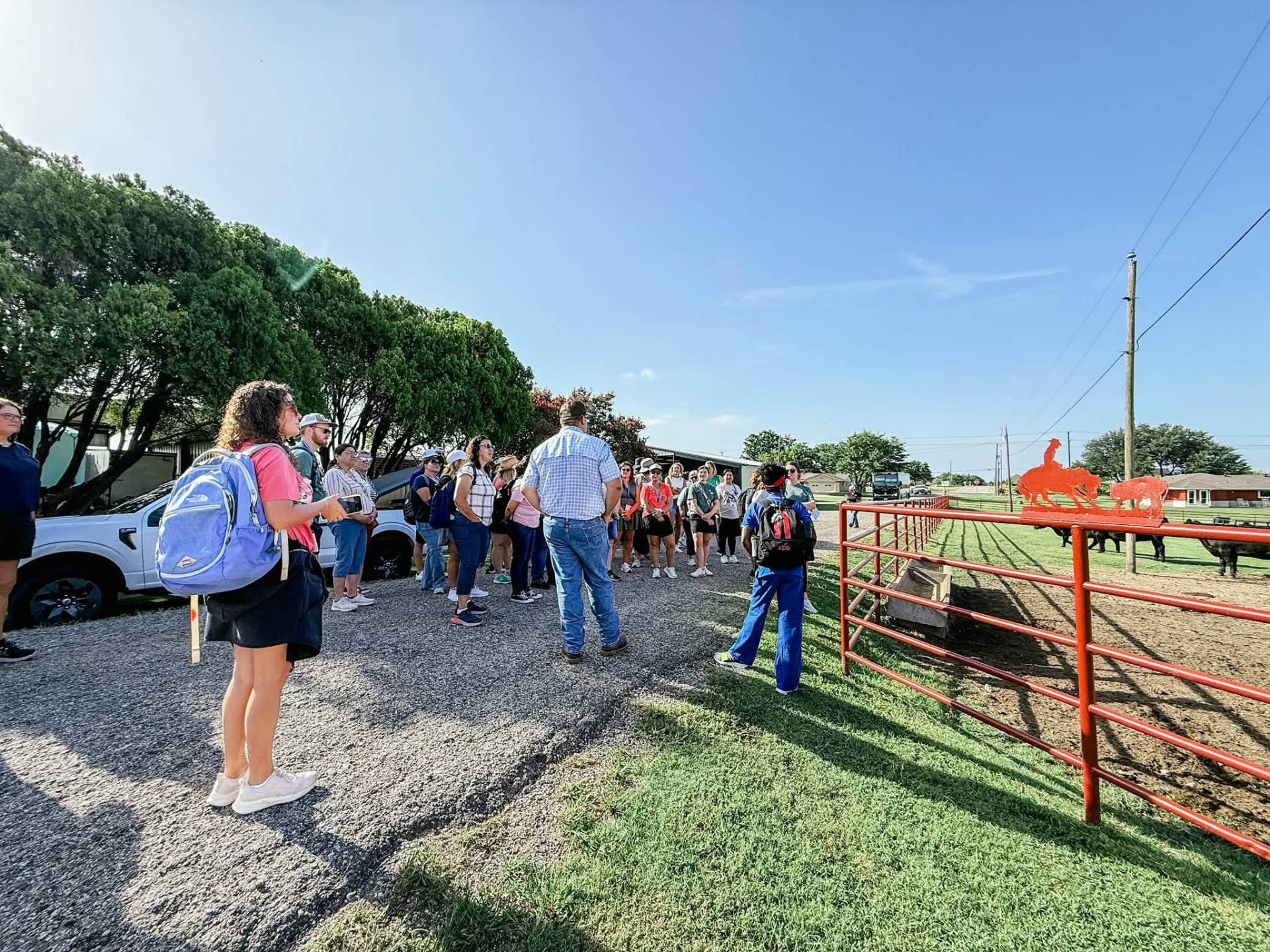 Group tour at McClendon Farms