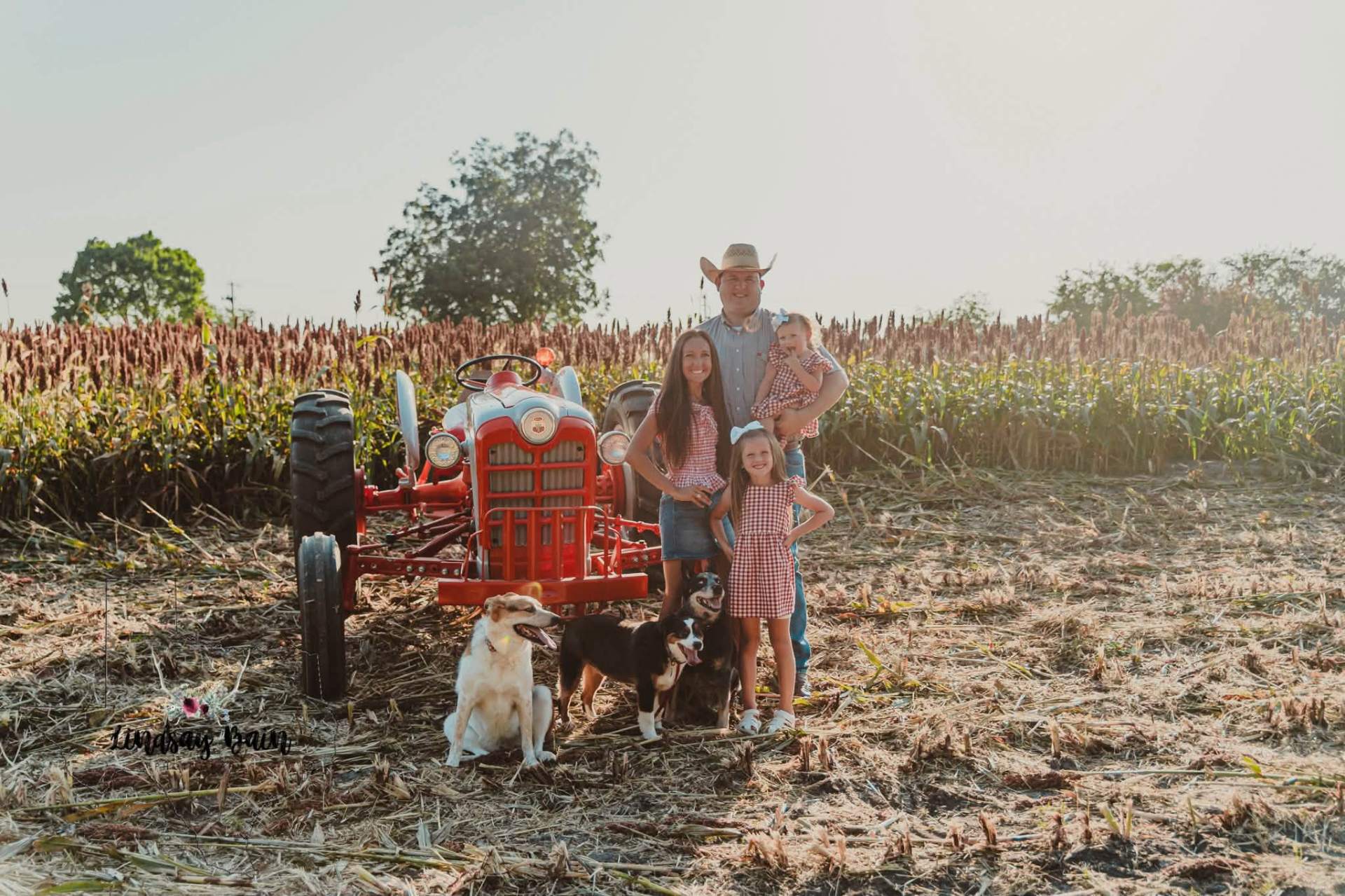 Colby McClendon family on the farm in 2026